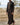 Badr Thobe – Men's Dark Brown Gold Embroidered Saudi Thobe, walking toward camera – Thobe Wala
